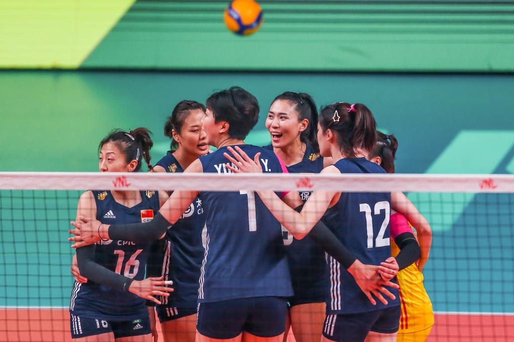 中国女排战胜比利时 收获世界女排联赛菲律宾站“开门红”