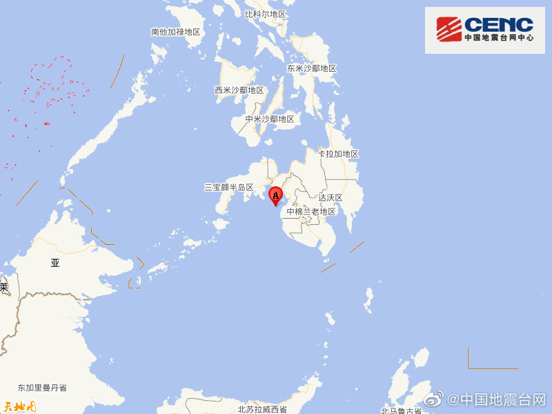 菲律宾棉兰老岛附近发生6.1级左右地震